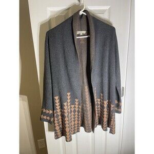 Indigenous Organic Aztec Cardigan Boho Vintage Cotton Shrug Hippie Medium